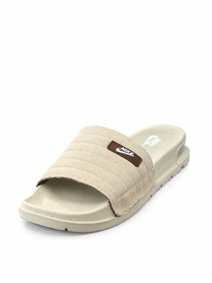 Men’s Cream Cushioned Slides – Soft Comfort & Everyday Wear