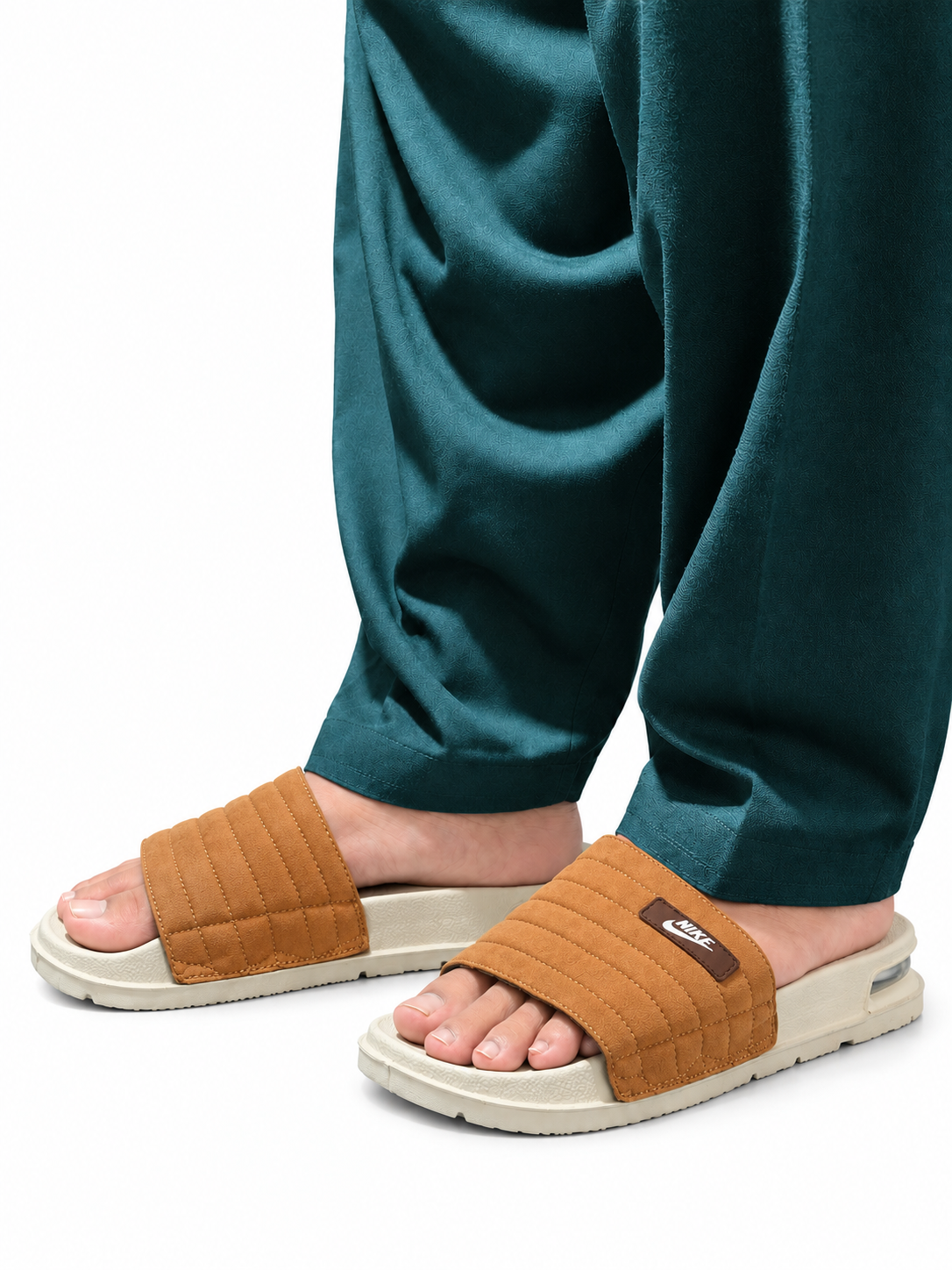 Tan Cushioned Slides – Comfortable Everyday Slip-On Sandals