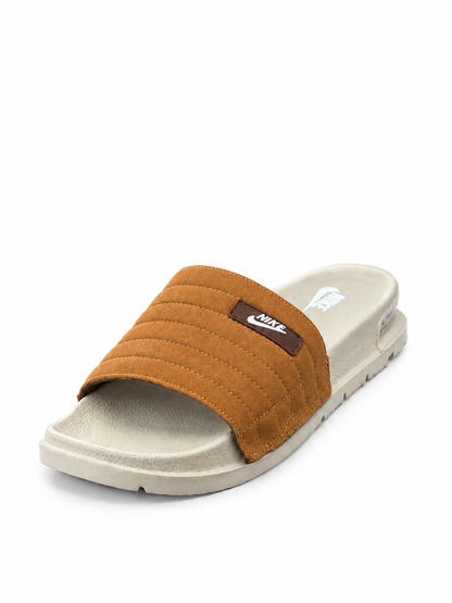 Tan Cushioned Slides – Comfortable Everyday Slip-On Sandals