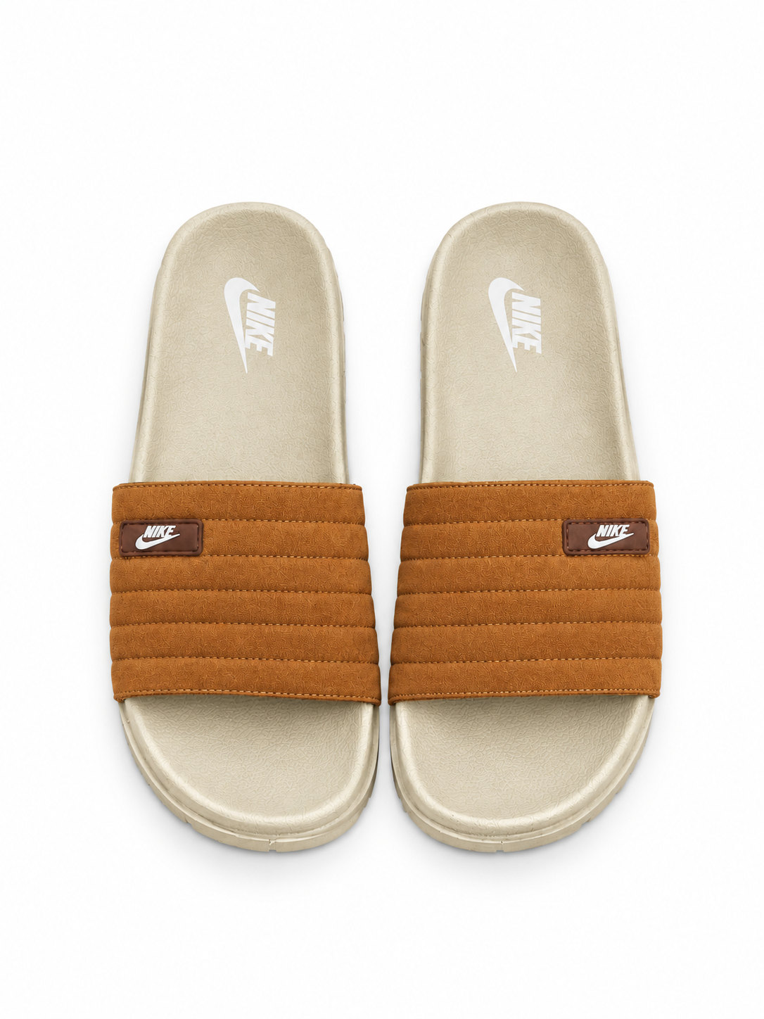Tan Cushioned Slides – Comfortable Everyday Slip-On Sandals