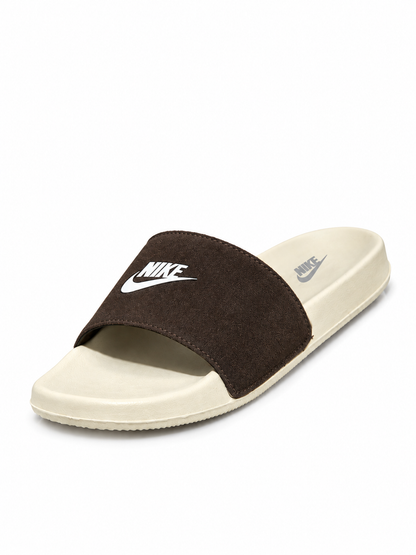Brown Cushioned Comfort Slides