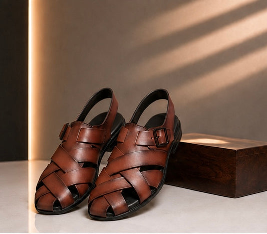 Premium Flexible Leather Sandals – Comfort with Flexible Rubber Sole