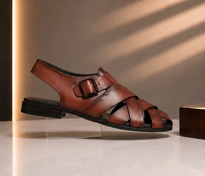 Premium Flexible Leather Sandals – Comfort with Flexible Rubber Sole